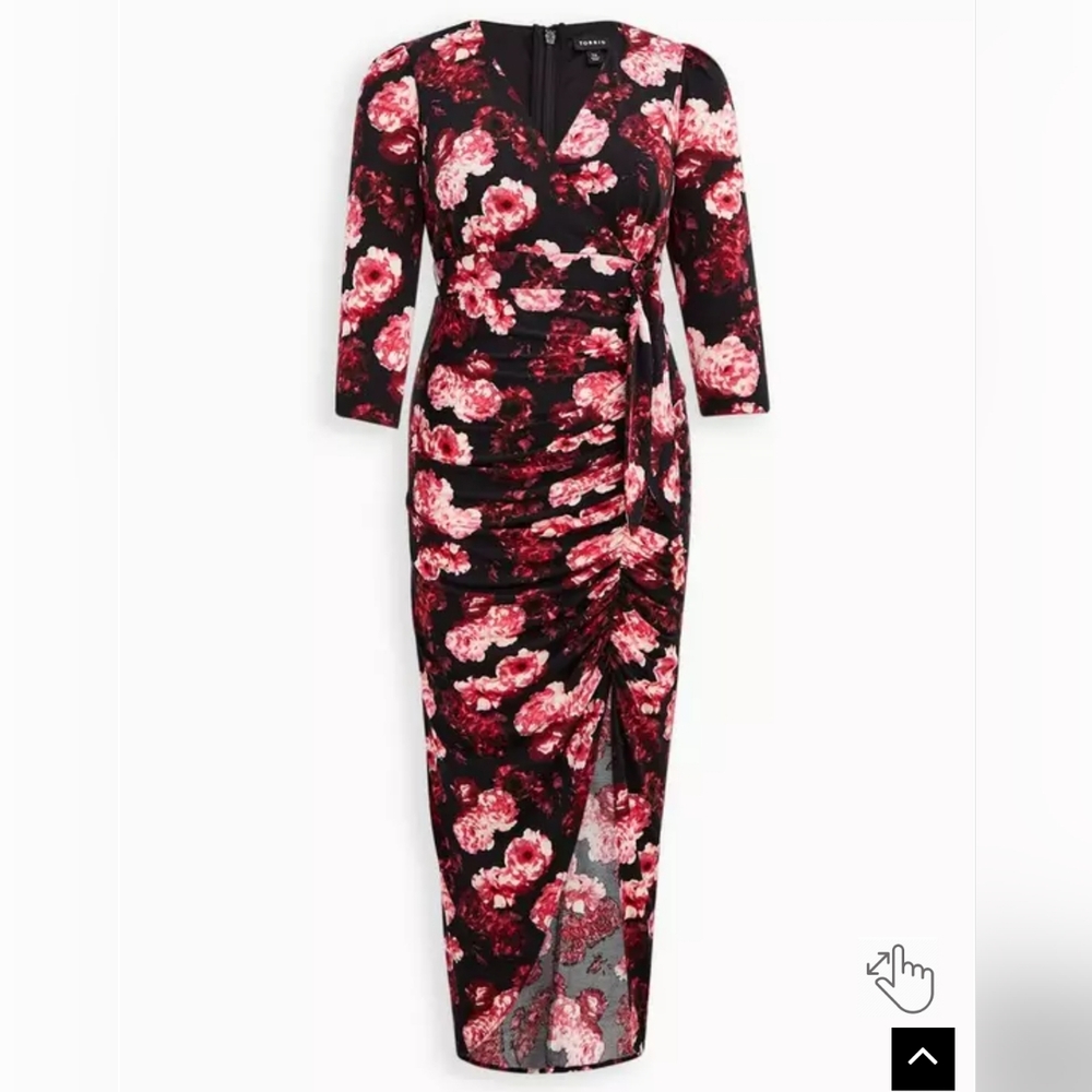 Torrid Maxi Hi-Lo Studio Knit Dress V-Neck